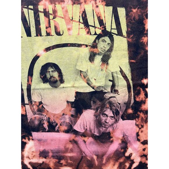 Bleach Tie Dyed Nirvana Band Tee Members Alternative Rock T Shirt Kurt Cobain M - Picture 4 of 9
